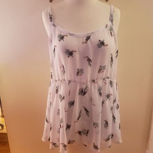 Torrid Chiffon Babydoll Tropical Print Top Sz. 2